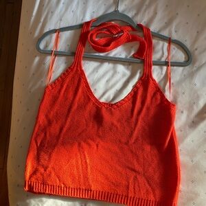 Orange Summer Halter Top